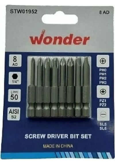 Wonder Düz Yıldız Bits Uç Seti 25-50mm 4 Lü Sl6,ph2
