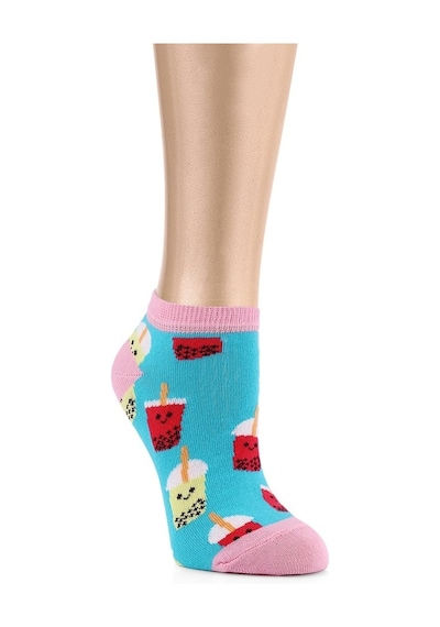Ozzy Socks 5 Çift Eğlenceli Desenler Kadın Patik Çorap Ozzyp001 Çok Renkli