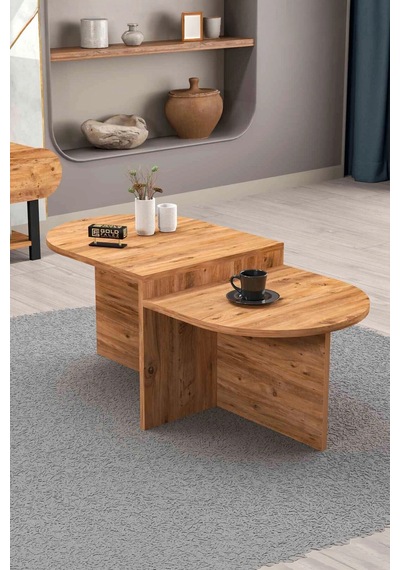 Setro 6'lı Mobilya Seti Kahverengi Çok Renkli