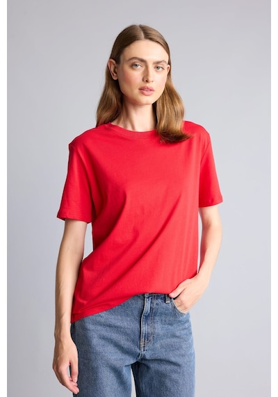 Defacto Regular Fit Bisiklet Yaka Basic Penye Kısa Kollu Tişört W9584az26sprd51 Kırmızı-rd51