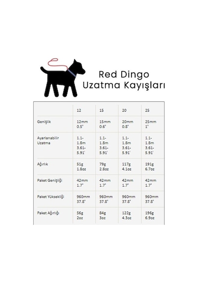 Red Dingo Zincir Desenli Uzatma 20 MM