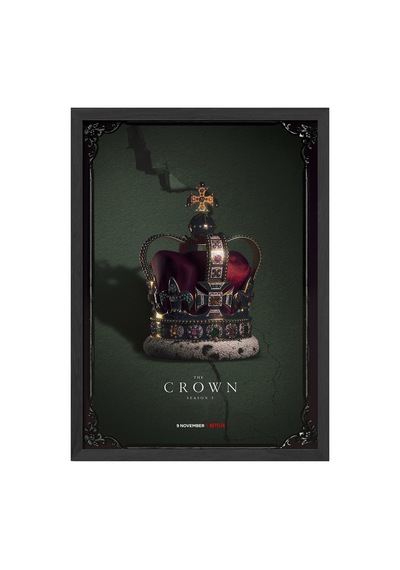 The Crown Siyah Ahşap Çerçeveli Poster, Film Duvar Tablosu