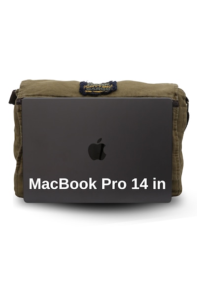 Dark Cotton 8128 Salaş Kanvas Omuz Postacı Siyah Antrasit 15.6" Laptop Okul Seyahat Günlük Vintage Pamuk Çanta Açık Camel