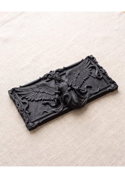 Lilith Mitolojik Duvar Heykeli Gotik Barok Rölyef Tablo Siyah 25 Cm Salon Duvar Dekoru Gotik Sanat Severlere Ev Hediyesi 25cm