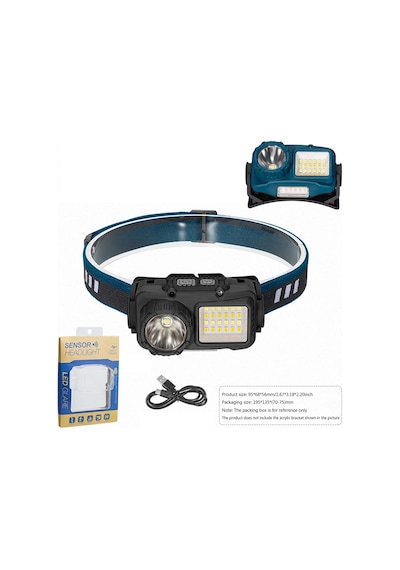 Powermaster S02 Siyah Sensörlü Kafa Lambası Siyah
