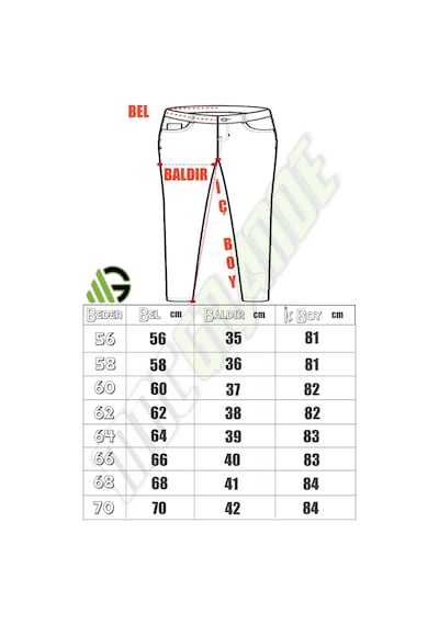 Moc Grande Mocgrande Büyük Beden Kot Pantolon Power Lycra Comero 11914 Sıyah Siyah