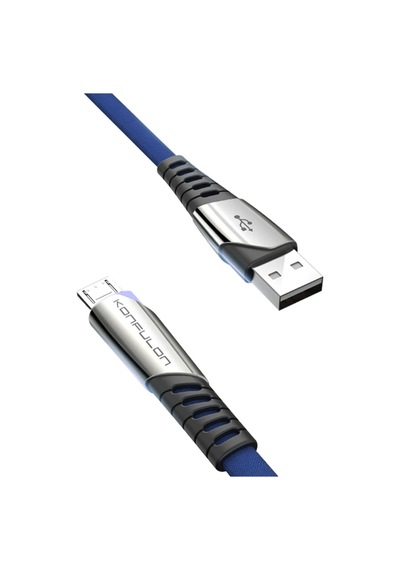 Konfulon Dc16 Micro Usb Kablo 1m 2.4a - Mavi -