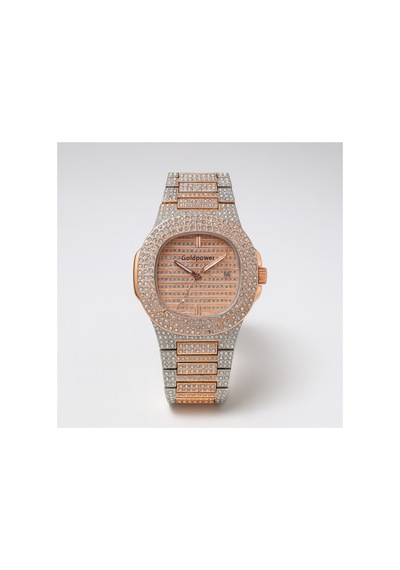 Lüks Metal Taşlı Kordon Takvimli Unisex Kol Saati Rose/gümüşiçipembe - 650058546 Gümüş