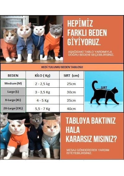 Kemique Sweet Bunnyy Kulaklı Kedi Tulumu Kedi Kıyafeti