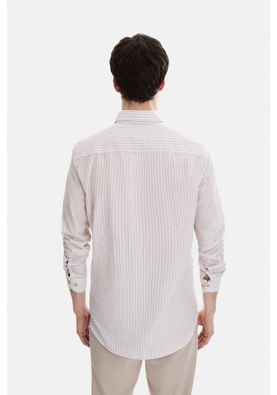 Backandbond Bej Regular Fit Modern Gömlek