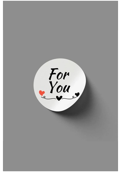 Hediye Paketleme Kargo Etiketi 24 Adet For You Yazılı Etiket Sti