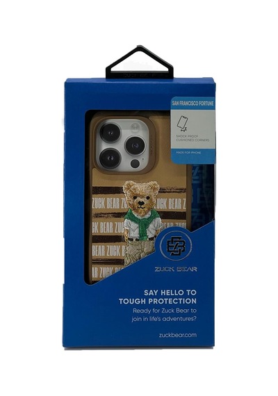Zuck Bear Apple Uyumlu iPhone 15 Pro San Fransisco Arka Koruma Kılıf - Kahverengi Kahverengi