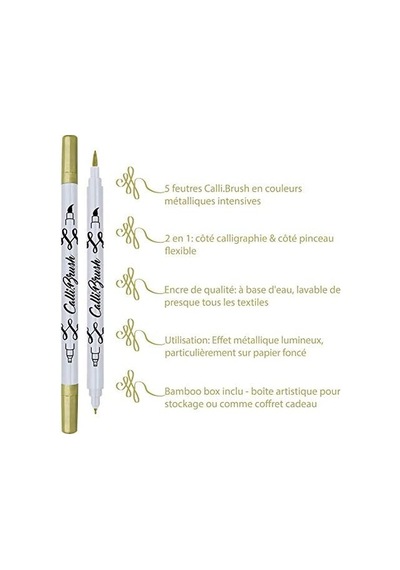 Online Calli.brush Kalem Set 5 Pcs. Metallic