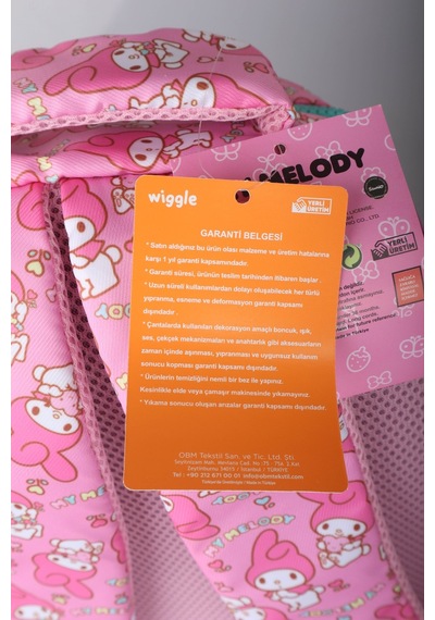 Dekomus "ıslak Mendil Hediyeli" Yeni Sezon Lisanslı My Melody "melopınk Koleksiyonu" İlkokul Çantası Açık Gri