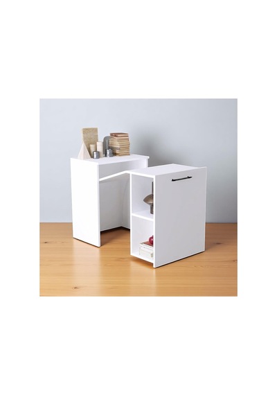 Minimalist Tasarım Beyaz Katlanabilir Çalışma Masası Raflı & Ergonomik Beyaz - 700929845 Beyaz Minimalist Tasarım Beyaz Katlanabilir Çalışma Masası Raflı & Ergonomik Beyaz - 700929845 Beyaz