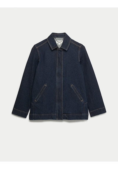 Marks & Spencer Denim Trucker Ceket Lacivert