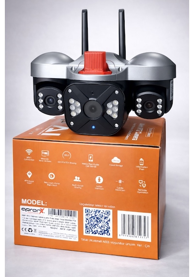 Apronx Apx-wp332 6mp 2.8mm-3.6mm Üç Kamera 22 Led Wifi Ptz