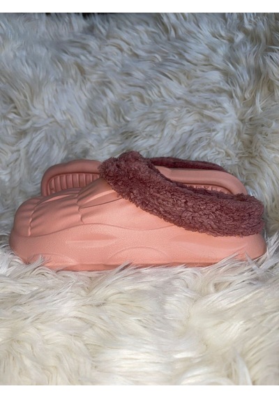Akınal Bella Ortopedik Ultra Yumuşak Yünlü Unisex Ev Terliği Somon