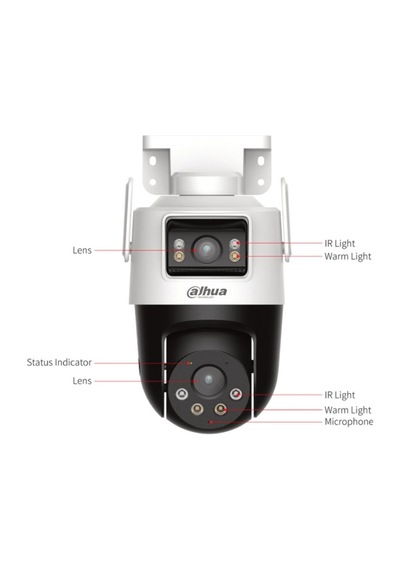 Dahua 3+3mp Pt Speed Dome 2.88mm Wıfı Kablosuz Pan-tilt Ip Kamera Ipc-wpt1339dd-sw-3e2-pv