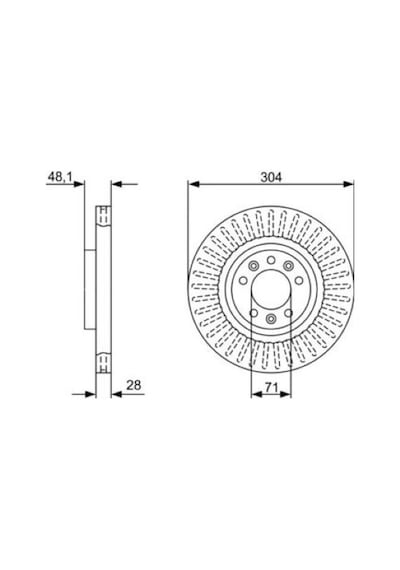 Peugeot 2008 1.2 Hybrid 2025-2026 Bosch Ön Disk 304mm Netpar9a89 2 Adet