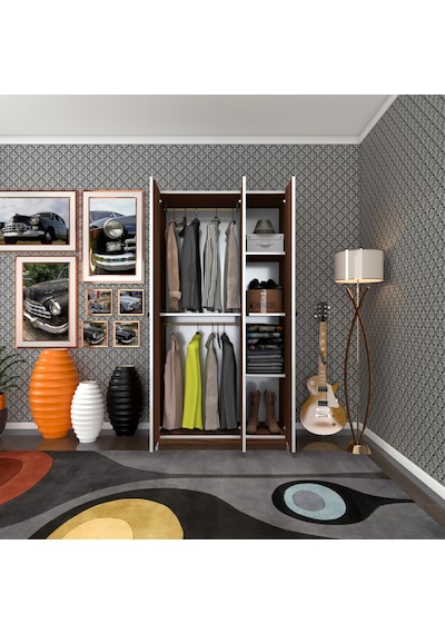 Kenzlife Gardırop 3 Kapılı Kapaklı Guzmanya Cvz 173 90 42 Gardolap Dolap Ofis