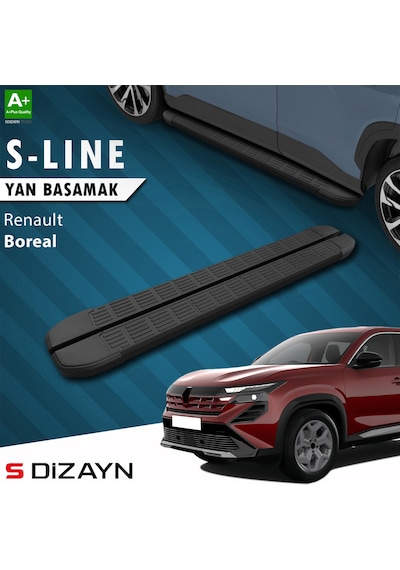 S-dizayn Renault Boreal S-line Siyah Yan Basamak 183 Cm 2025 Üzeri A+ Kalite