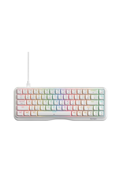 Kemove K68se Mekanik Beyaz Klavye Kırmızı Switch