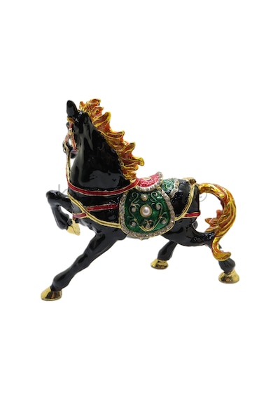 Swarovski Taşlı Şahlanan At - Gizli Hazneli Masaüstü Hediyelik Sü