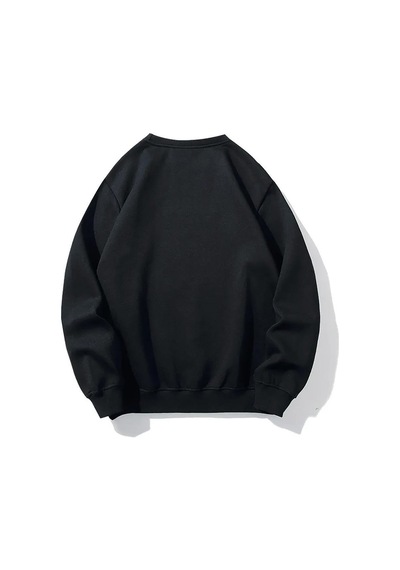 Brz Collection Unisex Oversize Love Spider Sweatshirt Siyah
