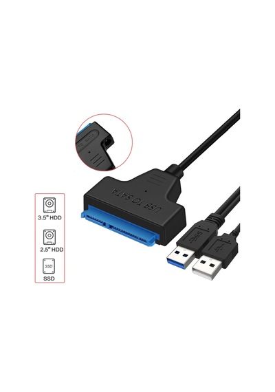 Usb 3.0 Sata 2.5/3.5 Inç Ssd Hdd Adaptör Destekli Sata Usb