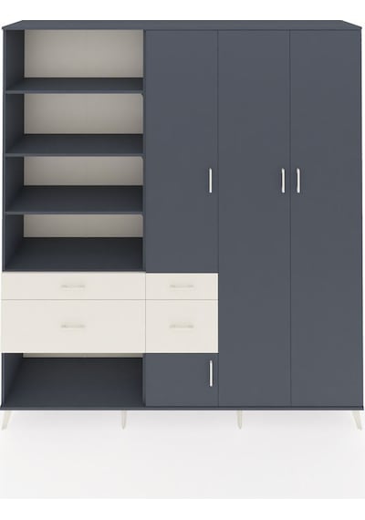 Hyperion Dolap 14 Raflı 4 Çekmeceli 4 Kapaklı 220x44x243 Antrasit-antrasit/aytaşı Antrasıt/aytası Hyperion Dolap 14 Raflı 4 Çekmeceli 4 Kapaklı 220x44x243 Antrasit-antrasit/aytaşı Antrasıt/aytası