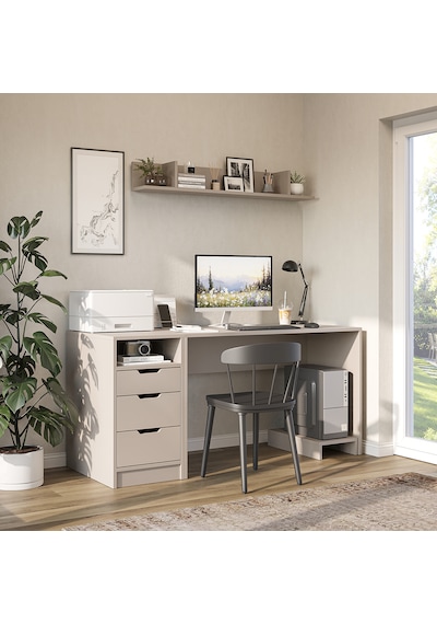 Mode Raflı Çalışma Masası , 3 Çekmeceli Kesonlu Çalışma Masası , Bilgisayar Masası , Çalışma Ofis Masası Kumtaşı Mode Raflı Çalışma Masası , 3 Çekmeceli Kesonlu Çalışma Masası , Bilgisayar Masası , Çalışma Ofis Masası Kumtaşı
