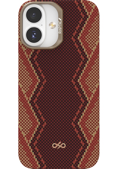 Apple Uyumlu iPhone 17 Kılıf M-safe Şarj Özellikli Raptic Aramid Skin Bionic Serisi Kapak Kırmızı