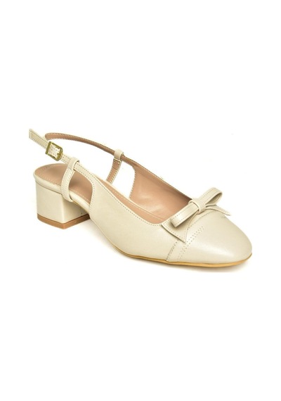 Fox Shoes U404703609 Bej Alçak Topuklu Kadın Ayakkabı Bej