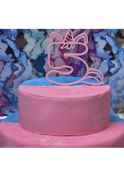 Unicorn Doğum Günü Süsü +3