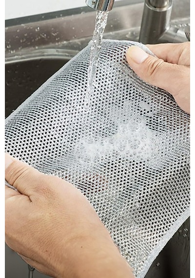 3 Adet İnce Telli Bulaşık Bezi Yag Ve Kir Sökücü Bez Tel Çizmez Bulaşık Teli Çelik Bez 20x20 Diğer