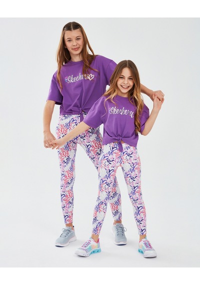 Skechers Graphic Tee G Short Sleeve Büyük Kız Çocuk Fuşya Tshirt Sk241045-612