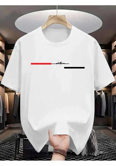 Startmore Unisex Baskılı Oversize Beyaz