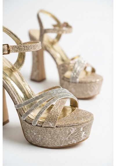 Giamgia Store Kadın Simli Taşlı Çapraz Bantlı Platform Kalın Topuklu Abiye Gelin Düğün Nişan Ayakkabısı-2272 Altın Giamgia Store Kadın Simli Taşlı Çapraz Bantlı Platform Kalın Topuklu Abiye Gelin Düğün Nişan Ayakkabısı-2272 Altın