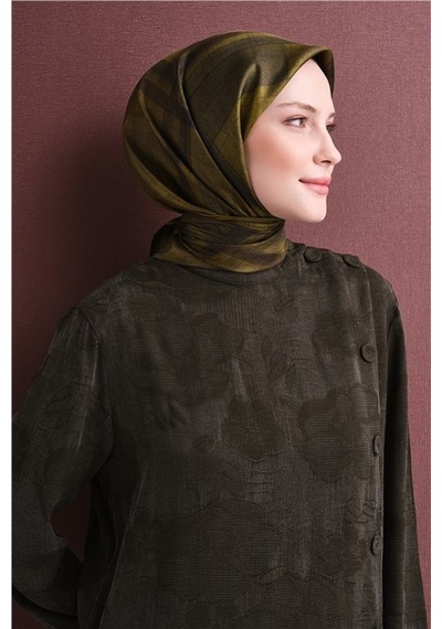 Armine Saf İpek Twill Eşarp 9618d 81 Kestane