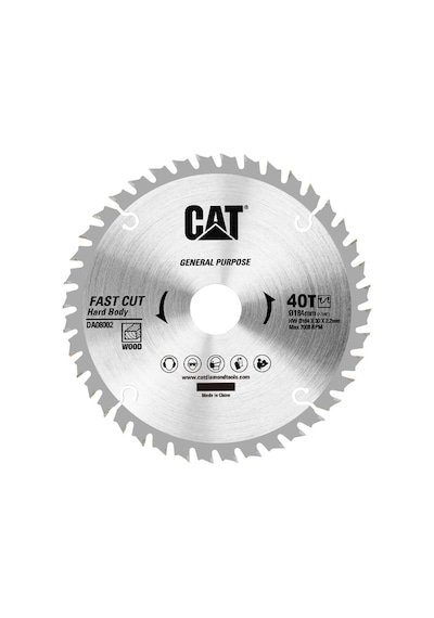 Cat Da08002 184x30mm Ahşap Kesme Elmas, Daire Testere Bıçağı 40 Diş Fr Da08002