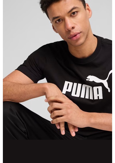 Puma Essentials No. 1 Logo Tee Erkek Siyah Kısa Kollu Tişört 682532 01 SIYAH