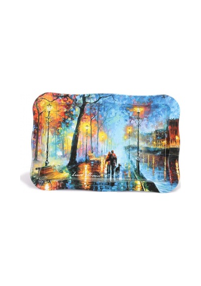 Ef165-04 Afremov Venice Desenli Dikdörtgen Tepsi 24x36 Cm Desenli