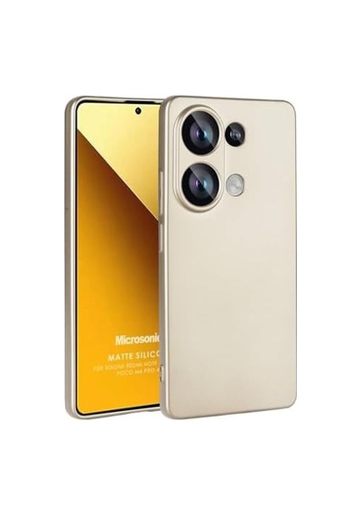 Matte Silicone Xiaomi Redmi Note 13 4g İçin Kılıf Gold Redmi Note 13 4g İle Uyumlu Kılıf - Gold