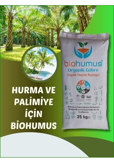 Biohumus Palmiye İçin, Organik Gübre, Organik Sertifikalı, Kök Geliştirici, Toprak Düzenleyici, Bitki Besleyici 25 Kg 1 Diğer