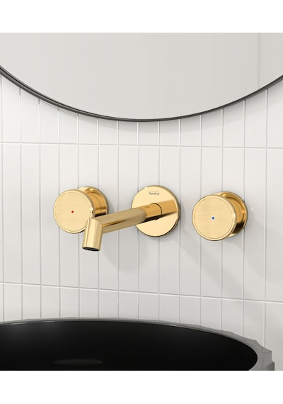 Teska Grande Shine Lavabo Bataryası-altın Altın