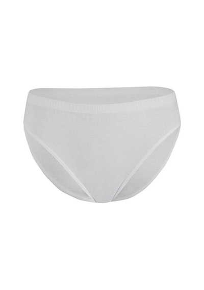 6 Adet Yıldız Bayan Ribana Biyeli Bikini Külot Slip Beyaz 3510 Beyaz