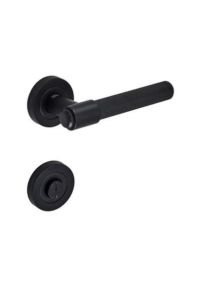 Sese Alya Modeli Rozetli Wc Kapı Kolu Siyah 200-214r-02-02