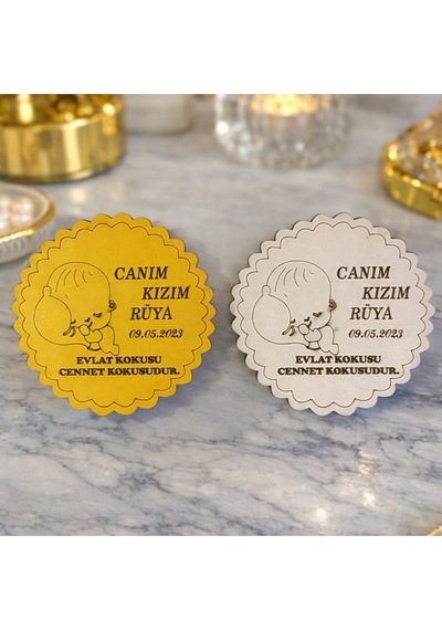Yeni Doğan Bebek Temalı Magnet Kişiye Özel 25 Adettir No 105