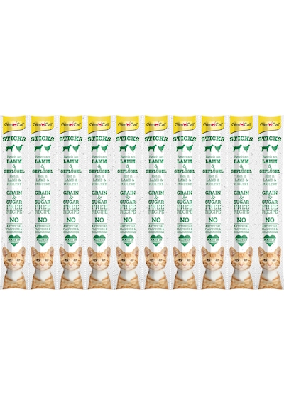 Gimcat Sticks Tahılsız Kuzu Etli Ödül Çubuğu 10'lu